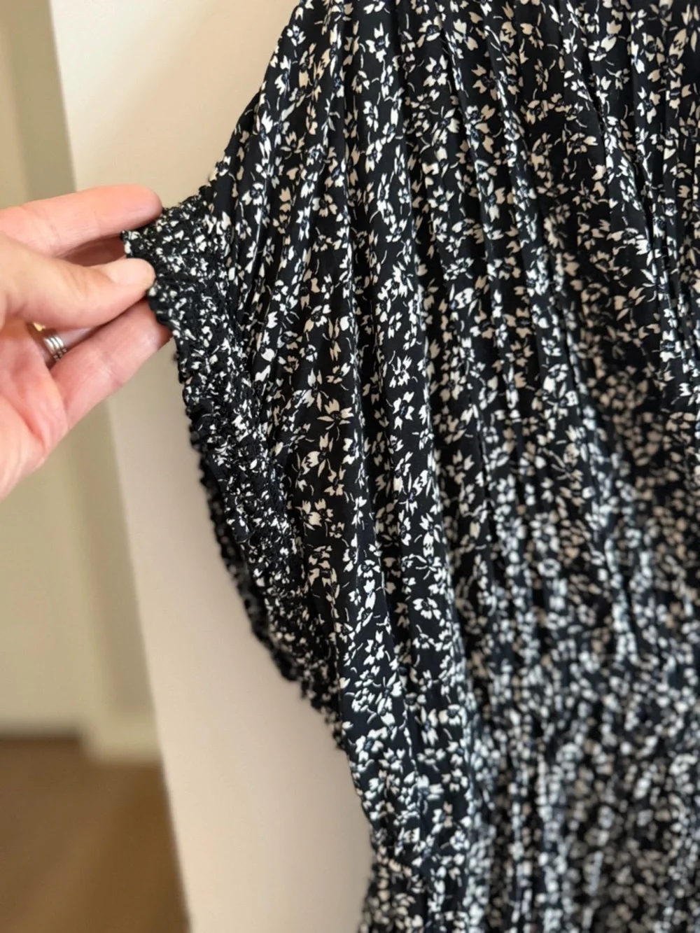 Free People Black and White Floral Tunic/cover-up/mini dress - Picture 5 of 15